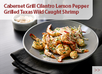 Cabernet Grill Cilantro Lemon Pepper Grilled Texas Wild Caught Shrimp